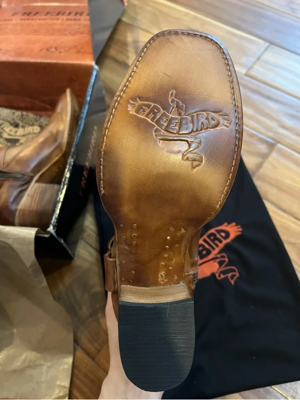 New Freebird Leather Darcy Boots In Whisky Brown Leather Size 11